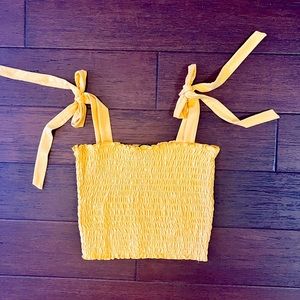 Yellow Forever 21 Crop Top